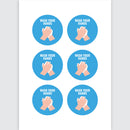 Avery Pre-Printed Self-Adhesive Sign Wash Your Hands Round 6up 5 Sheets