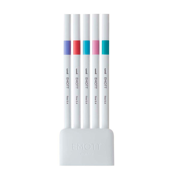 Uni Emott Everfine 0.4mm Fineliners Set of 5 Candy Pop
