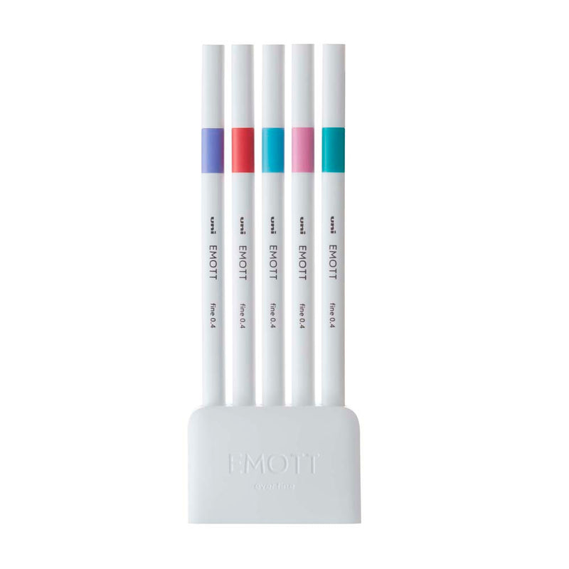 Uni Emott Everfine 0.4mm Fineliners Set of 5 Candy Pop