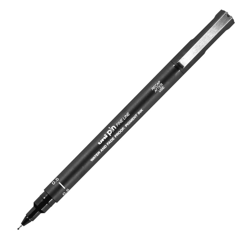 Uni Pin Permanent Black Fineliners