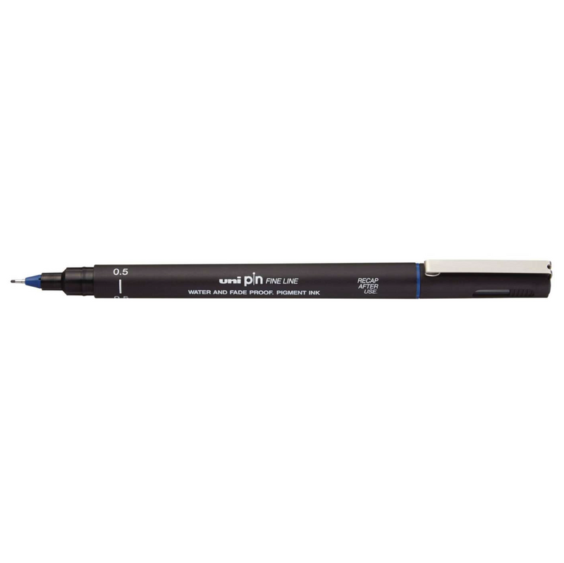 Uni Pin Permanent Blue Fineliners