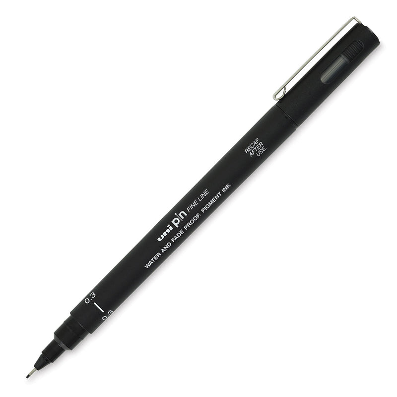 Uni Pin Permanent Black Fineliners
