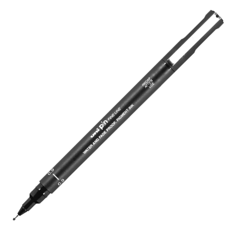 Uni Pin Permanent Black Fineliners
