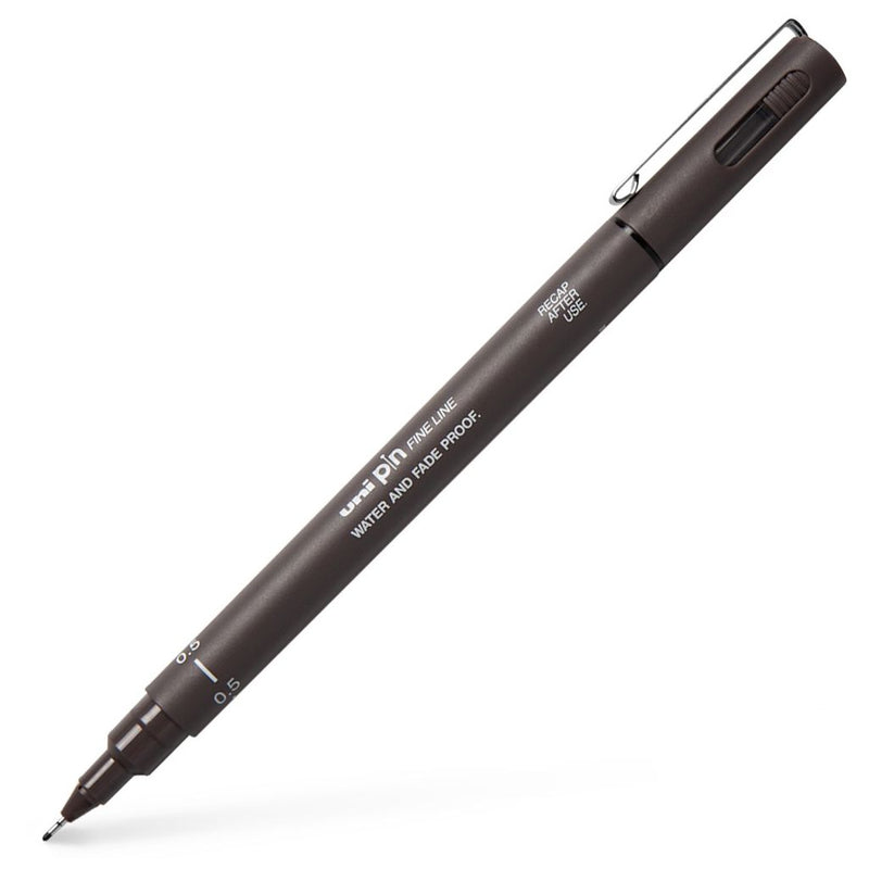 Uni Pin Permanent Dark Grey Fineliners