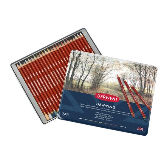 Derwent Drawing Pencil Tin Of 24