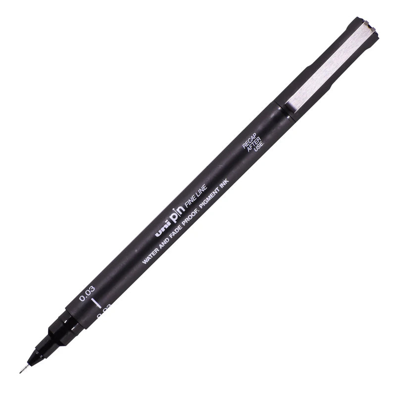 Uni Pin Permanent Black Fineliners