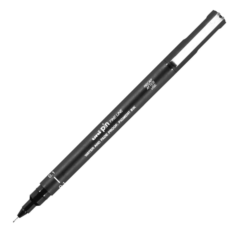 Uni Pin Permanent Black Fineliners