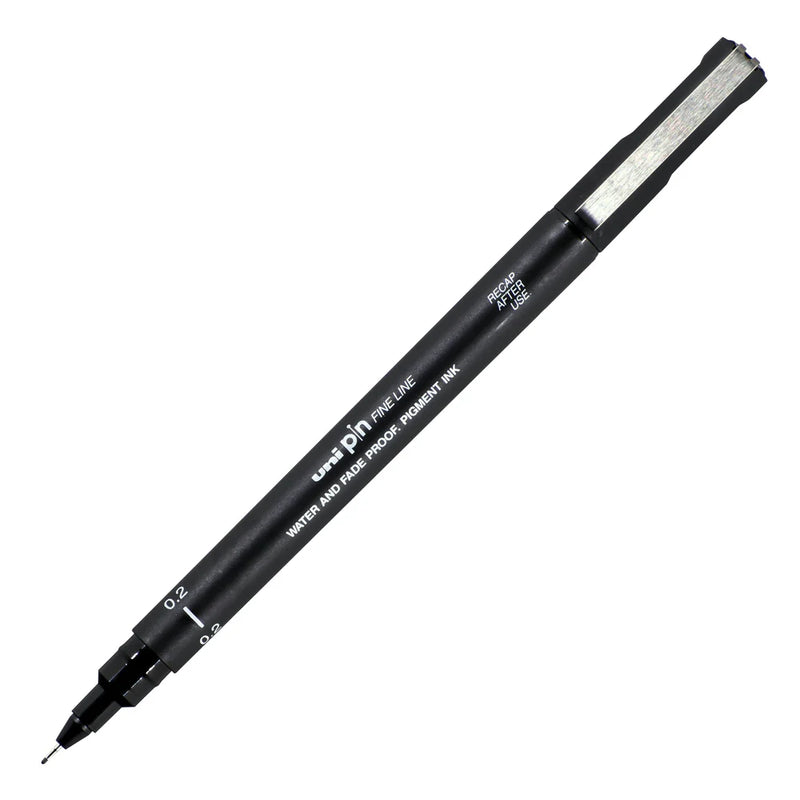 Uni Pin Permanent Black Fineliners