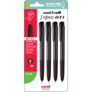 Uni Signo RT1 0.7mm Retractable Pens Black Pack of 4
