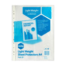 Marbig Sheet Protectors Lightweight A4 Pack of 20