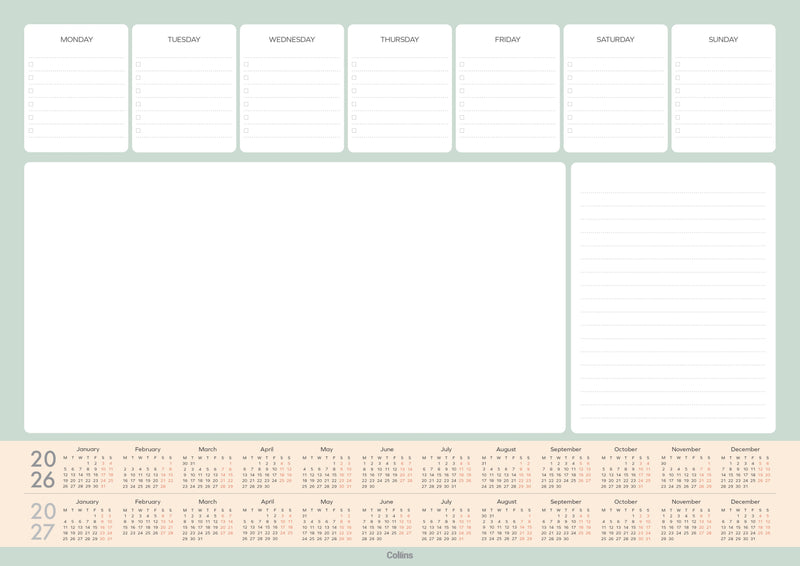 Collins A3 Desk Pad 50 Sheet Even Year