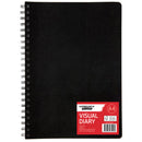 Warwick 100gsm 50lf Spiral Bound Black Visual Diaries