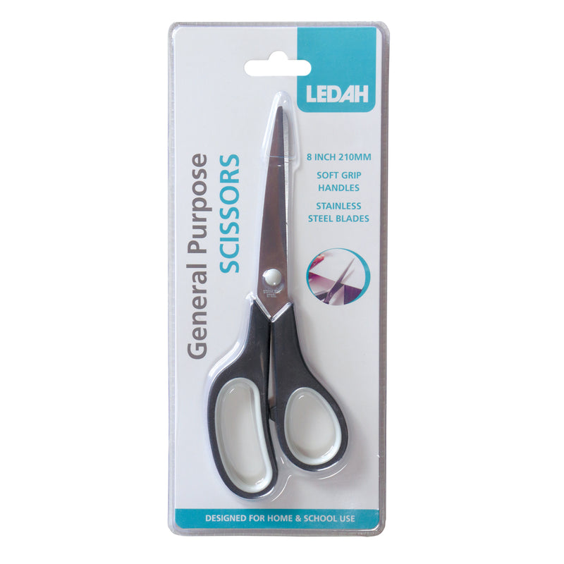 Ledah General Purpose 8" Black Scissors