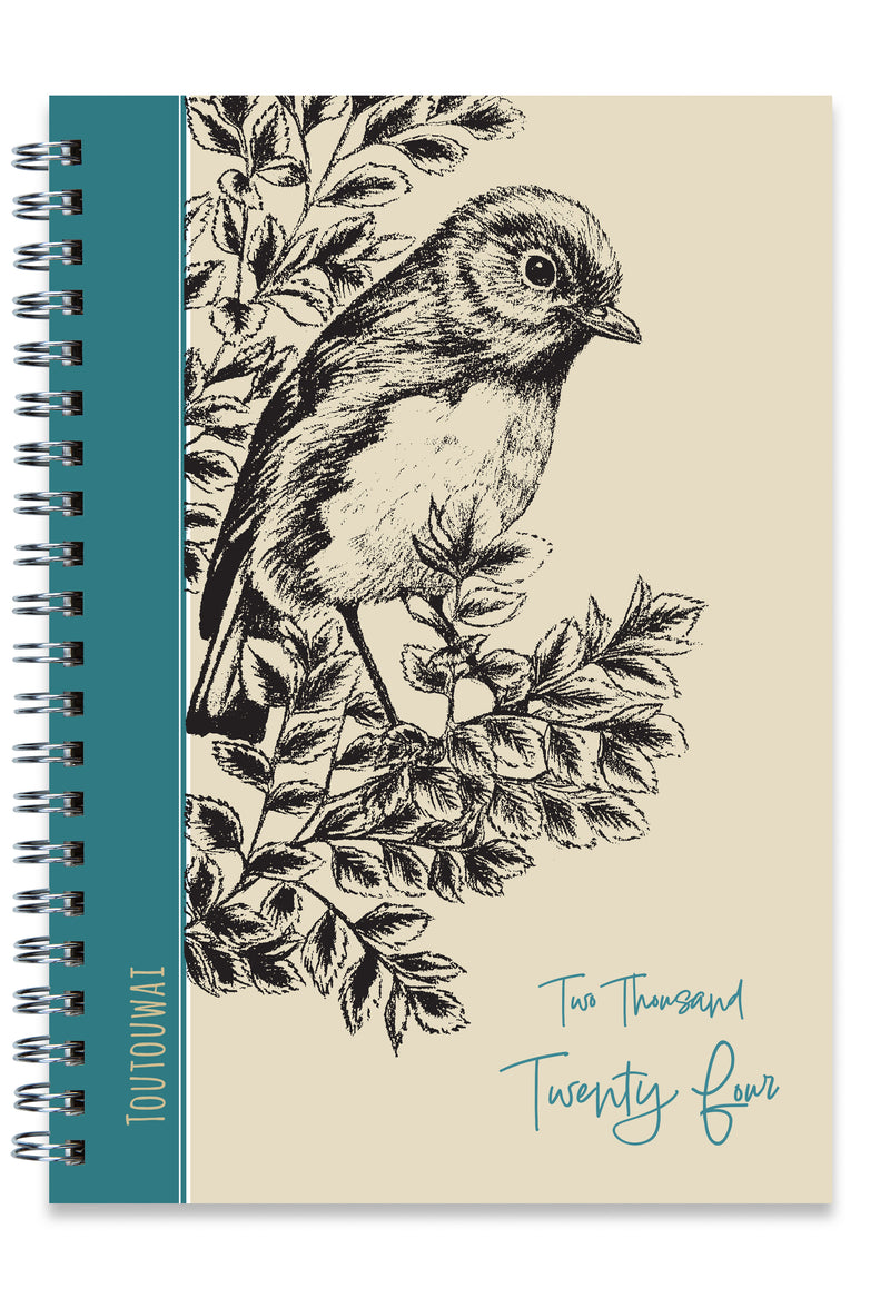 Kanuka Glen Art A53 Wiro Diary 2024 Toutouwai