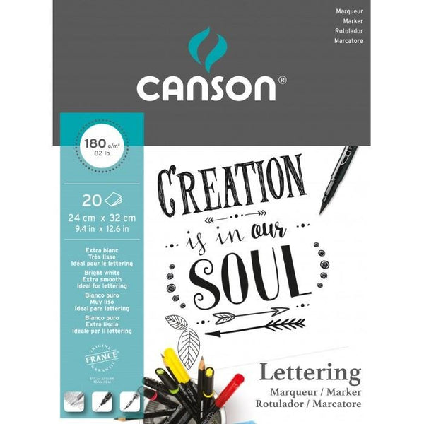 Canson Lettering Pad 180gsm 24x32cm