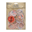 Tim Holtz Idea-Ology Chipboard Milk Caps 50 Pieces