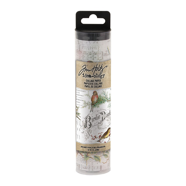 Tim Holtz Idea-Ology 6"X6yds Collage Paper Aviary