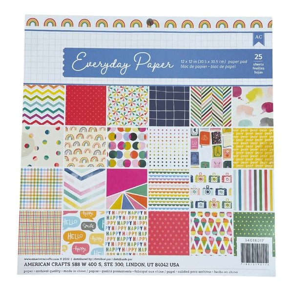 American Crafts 12" x 12" Everyday Paper Cardstock Pack #2