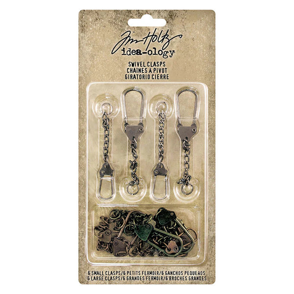 Tim Holtz Idea-Ology Swivel Clasps 12 Pieces