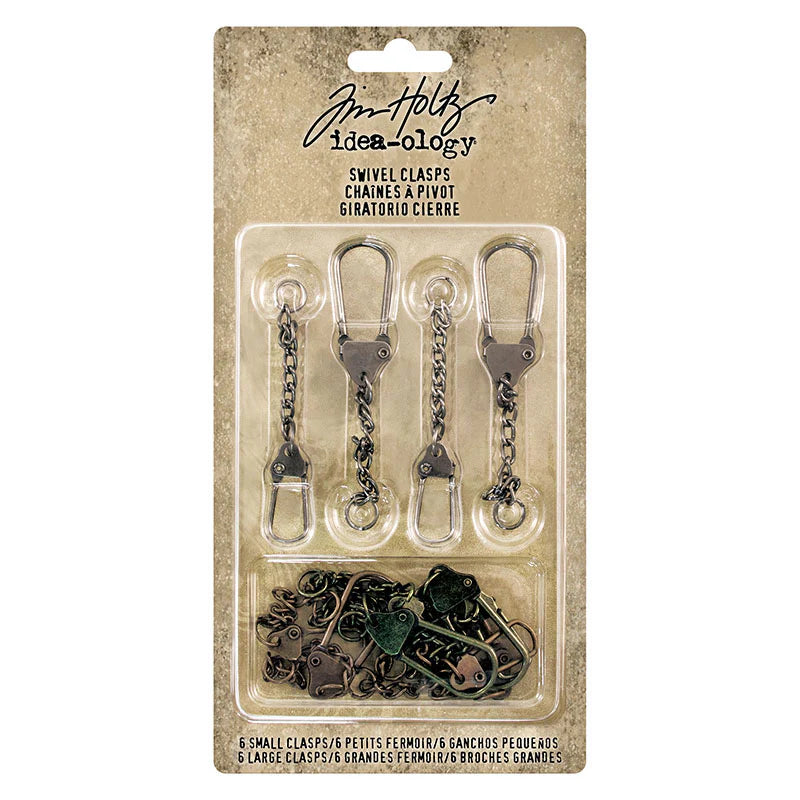 Tim Holtz Idea-Ology Swivel Clasps 12 Pieces