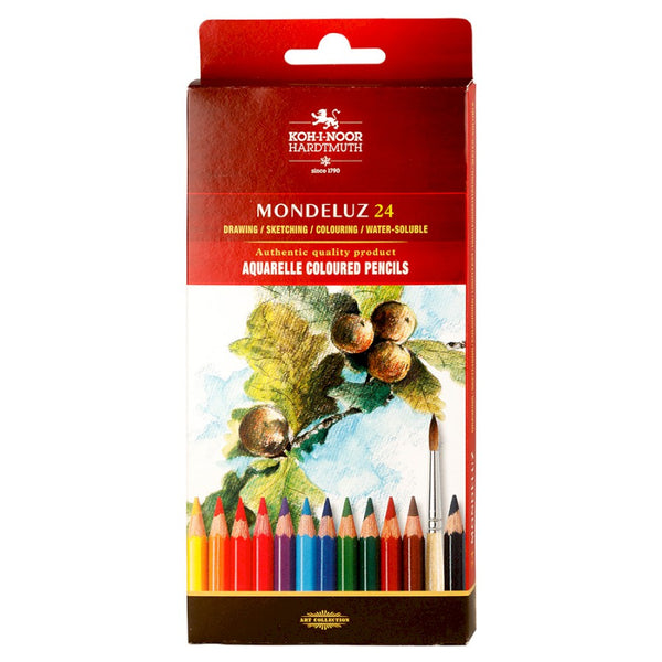 Koh-I-Noor Mondeluz Aquarelle Coloured Pencils - Pack Of 24