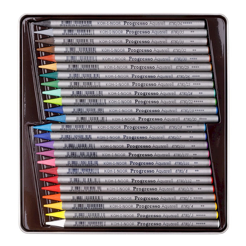 Koh-I-Noor Progresso Aquarelle Coloured Pencil Set of 24