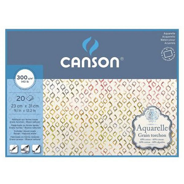 Canson Aquarelle Pad 300gsm 20 Sheet Rough#Size_23X31CM