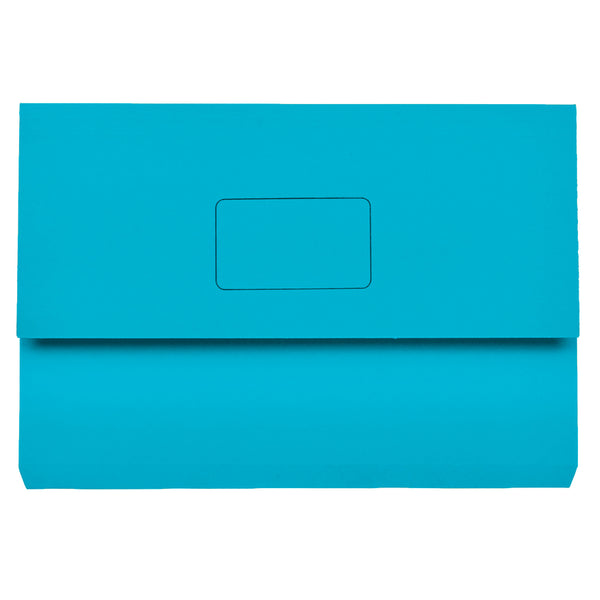 Marbig Slimpick Foolscap Document Wallet Pack Of 50#Colour_BLUE