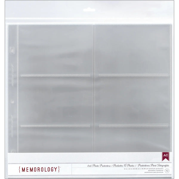 American Crafts 12" x 12" 6 Pocket Page Protectors Pack of 10