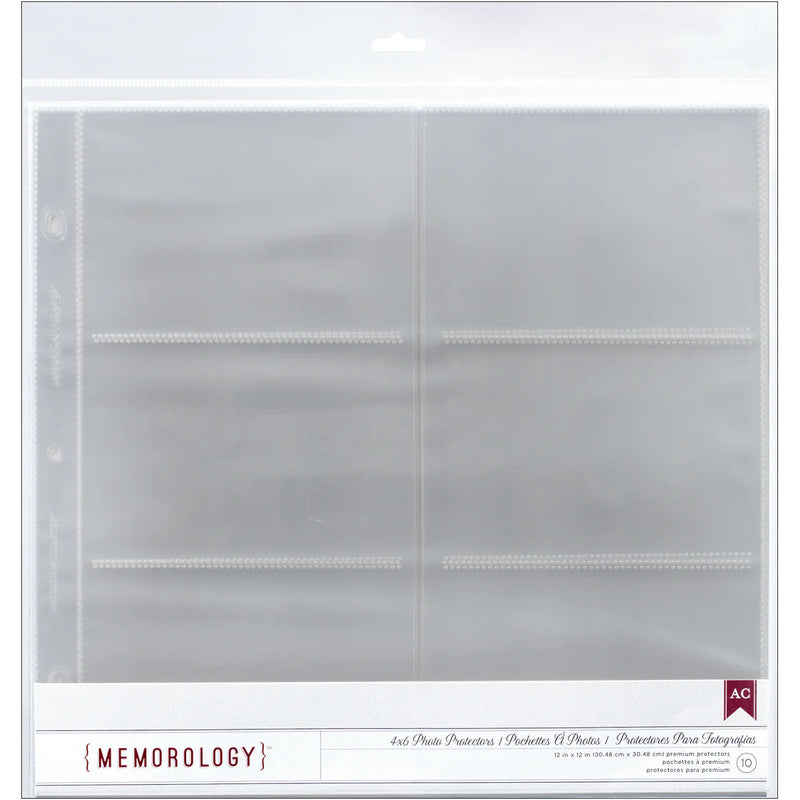American Crafts 12" x 12" 6 Pocket Page Protectors Pack of 10