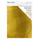 Craft Perfect Mirror Cardstock 8.5"X11" Pack of 5 Polished Gold