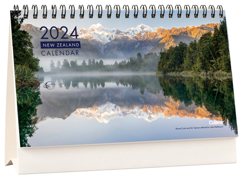Collins Calendar Flip Over Desk NZ Pictorial 217x100mm