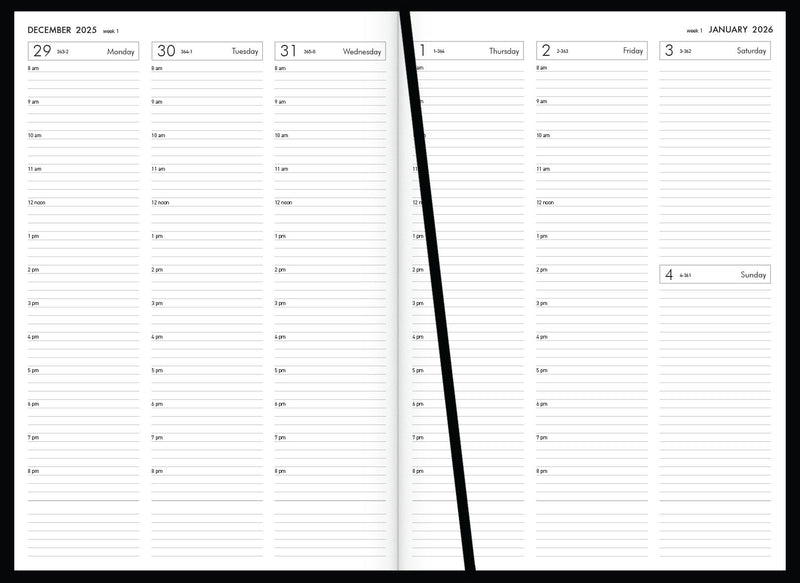 Collins Diary A43A Black Appointment Even Year