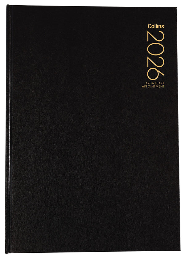 Collins Diary A43A Black Appointment Even Year