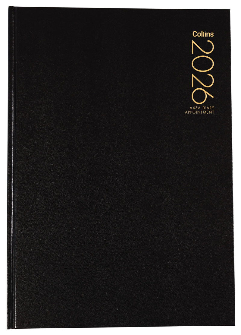 Collins Diary A43A Black Appointment Even Year