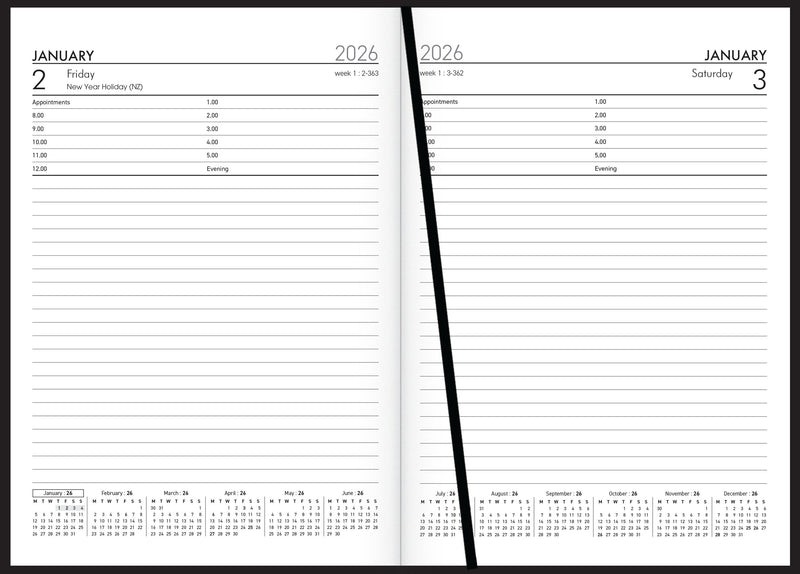 Collins Diary A51DP Black Even Year