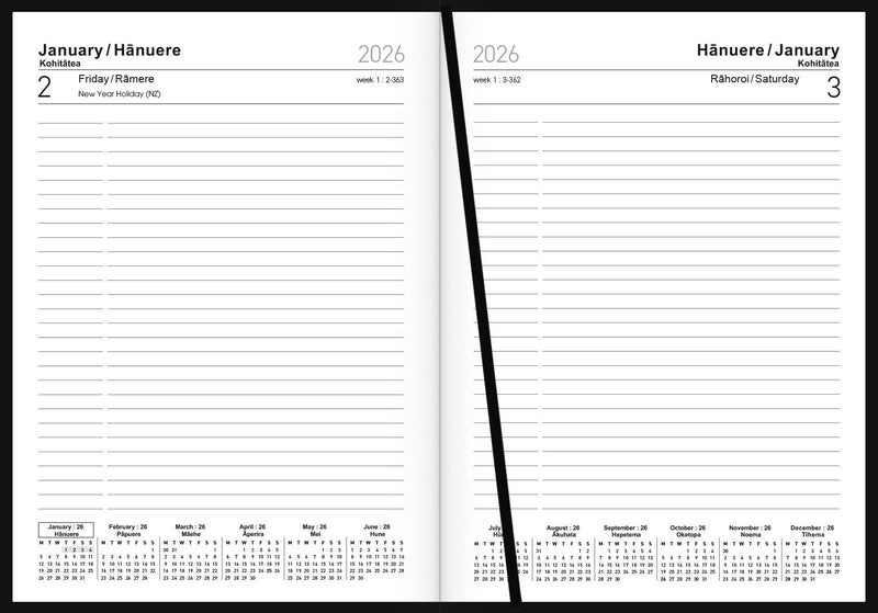 Collins Diary A51 English Maori Even Year