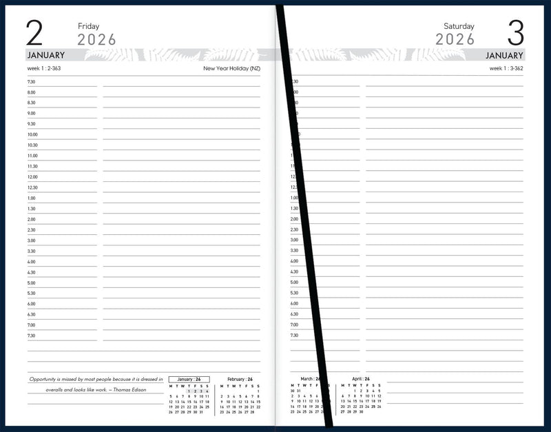 Collins Diary 81PA Black Even Year