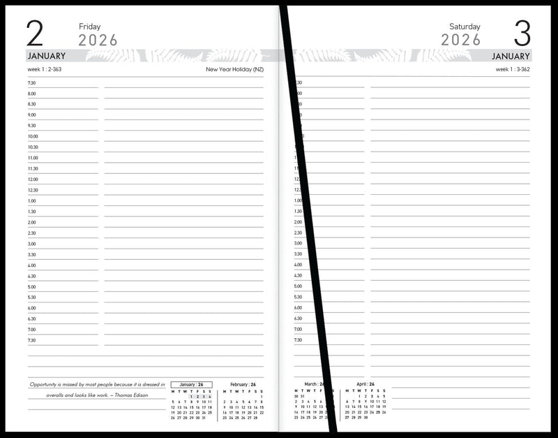 Collins Diary 81EA Black Even Year 
