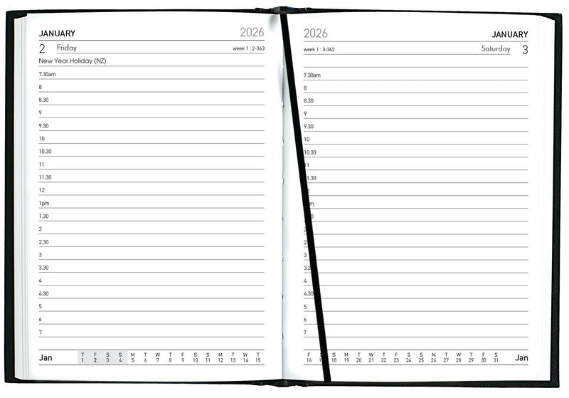 Collins Diary A61 Black Even Year