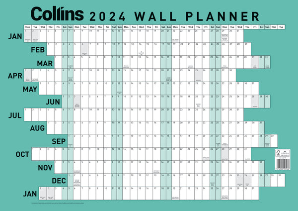 Collins Wallplanner A2 Unlaminated