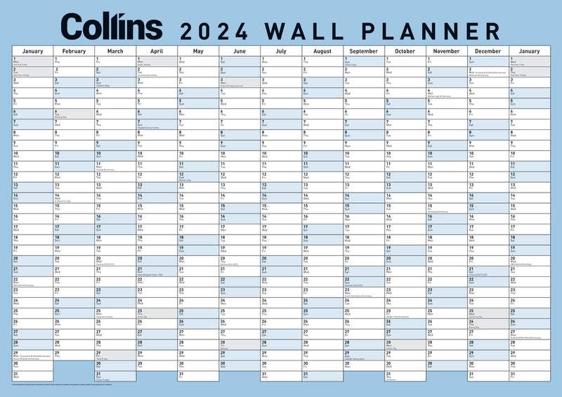 Collins Wallplanner Large Laminated 700x990mm