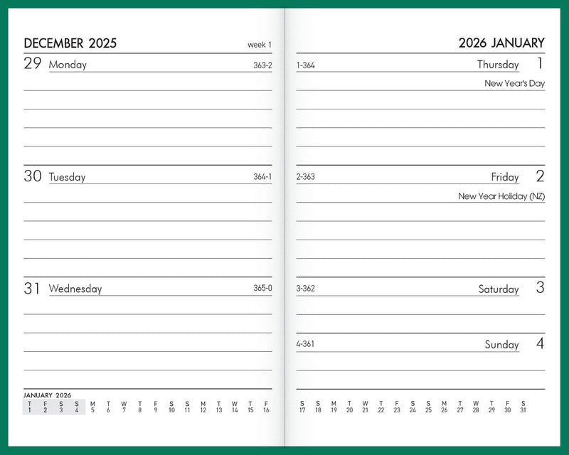 Collins Diaries A73P Even Year