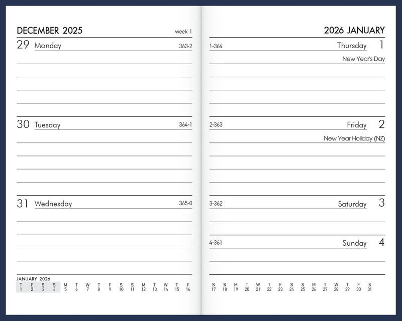 Collins Diaries A73P Even Year