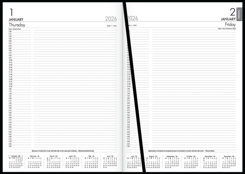 Windsor A41 Day to Page Diaries Even Year