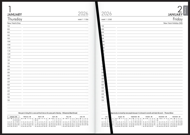 Windsor A51 Day to Page Diaries Even Year