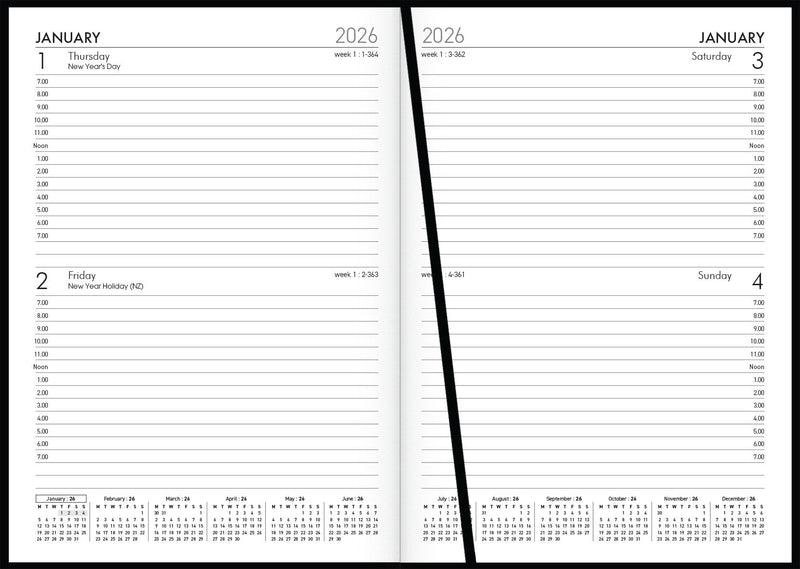 Windsor A52 2 Day to Page Diaries Even Year