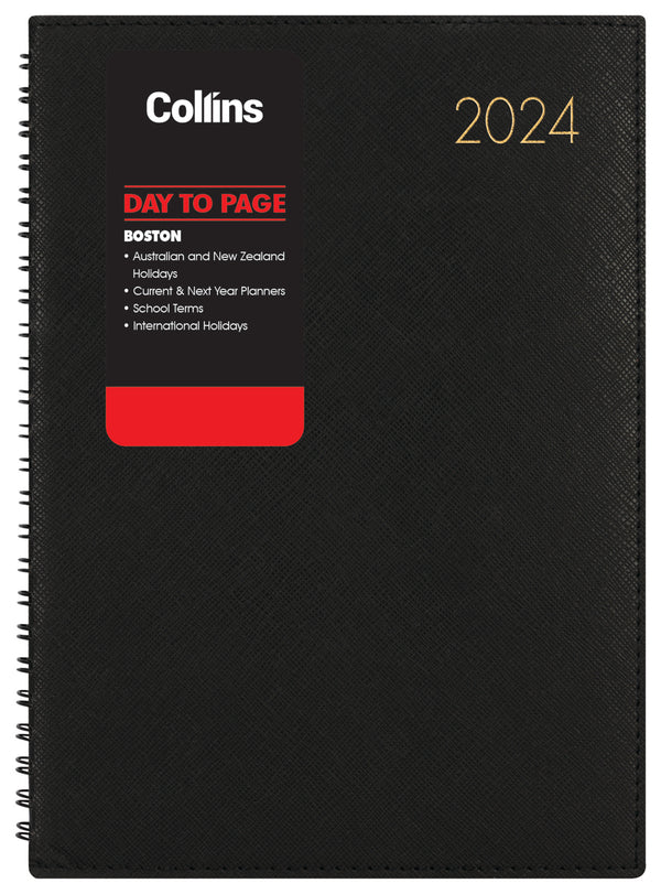Collins Boston A51 Day To Page Diary#Colour_BLACK