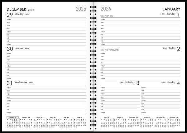 Collins Boston A53 Week to View Diaries Wiro Even Year#Colour_BLACK