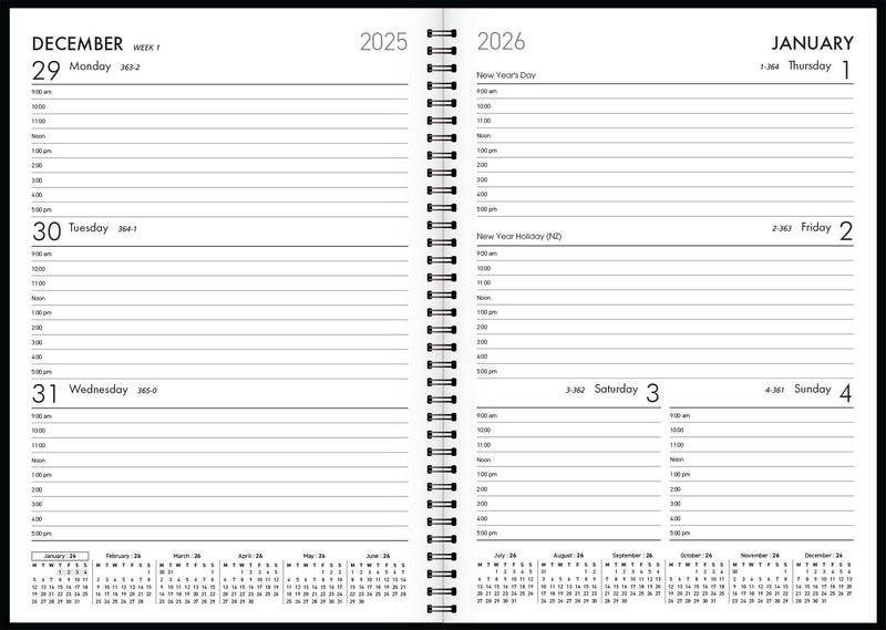 Collins Boston A53 Week to View Diaries Wiro Even Year